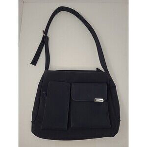 Rosetti  Black Purse Shoulder Bag  Pockets Functional Casual Travel